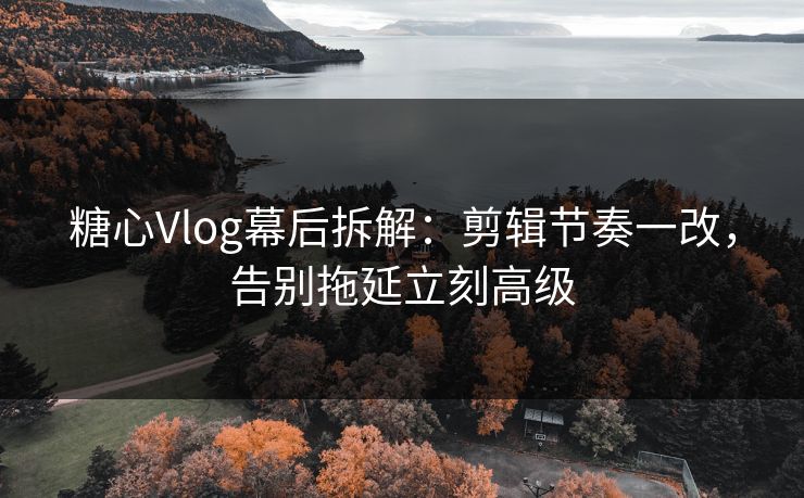 糖心Vlog幕后拆解:剪辑节奏一改,告别拖延立刻高级 第1张 糖心Vlog幕后拆解:剪辑节奏一改,告别拖延立刻高级 第1张