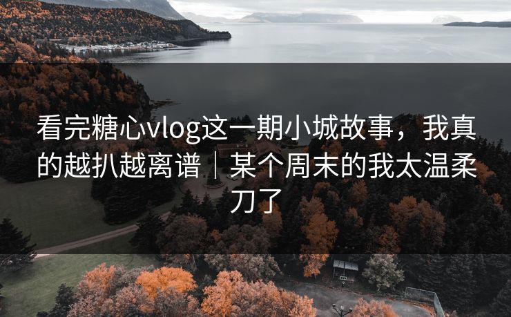 看完糖心vlog这一期小城故事，我真的越扒越离谱｜某个周末的我太温柔刀了  第1张