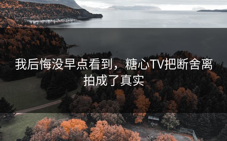 我后悔没早点看到，糖心TV把断舍离拍成了真实  第1张