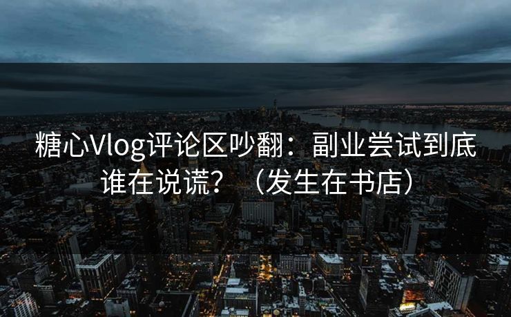 糖心Vlog评论区吵翻：副业尝试到底谁在说谎？（发生在书店）  第1张