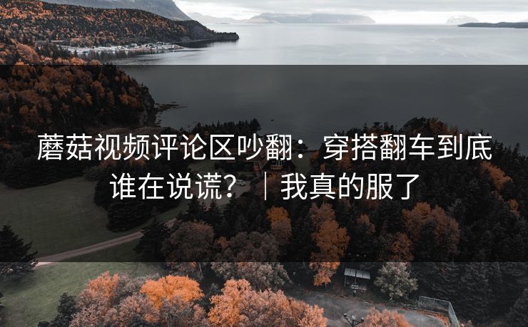 蘑菇视频评论区吵翻：穿搭翻车到底谁在说谎？｜我真的服了